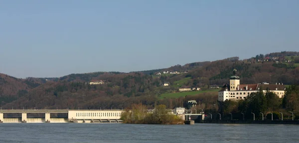 Persenbeug Kastély Dunai Erőművel — Stock Fotó