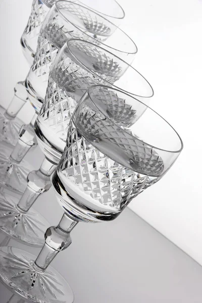 Glas Champagner Auf Weißem Hintergrund — Stockfoto