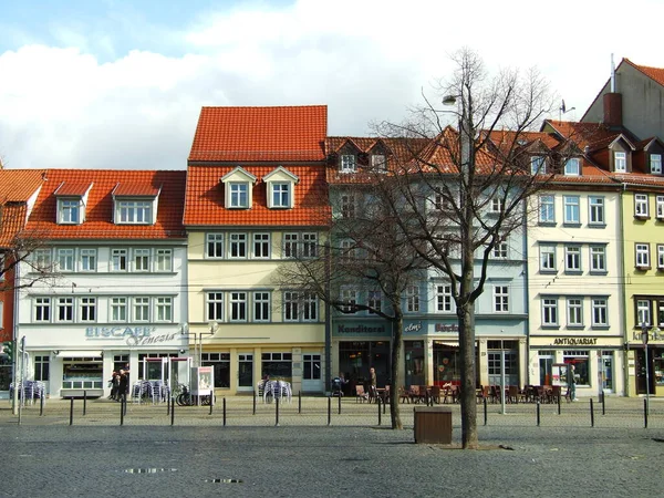 Casas Erfurt Domplatz — Fotografia de Stock