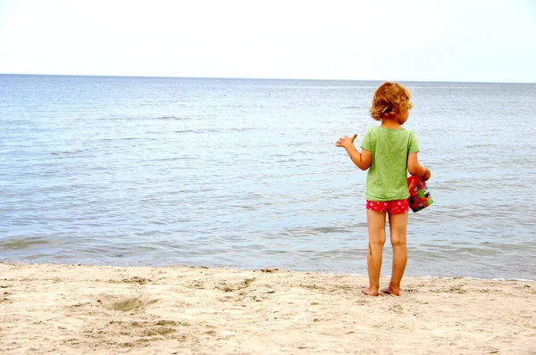 Girl Beach — Stock Photo, Image