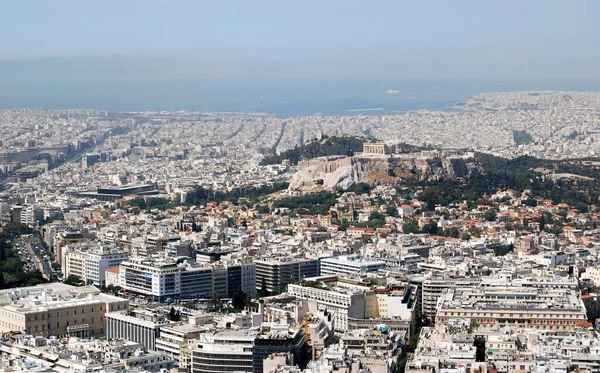 Luftaufnahme Von Barcelona Aus Der Höhe Der Stadt Athens — Stockfoto
