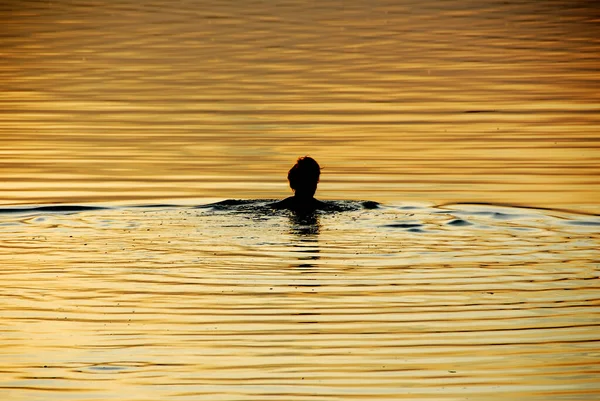 Bañarse Oro Del Sol — Foto de Stock