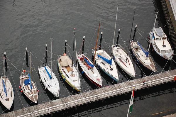 Barco Molhe Kiel Fjord — Fotografia de Stock