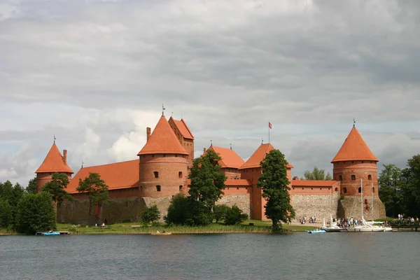 Vista Panorâmica Majestosa Arquitetura Medieval Castelo — Fotografia de Stock