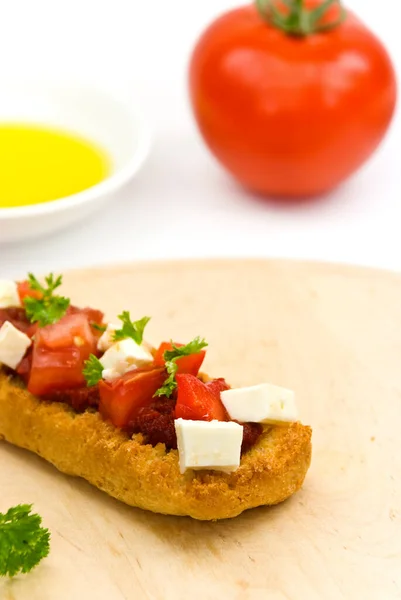 Snack Bruschetta Fast Food — Stockfoto