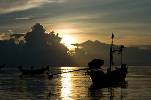 Pôr Sol Junto Mar — Fotografia de Stock