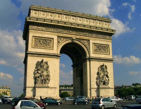 Blick Auf Den Triumphbogen Paris — Stockfoto