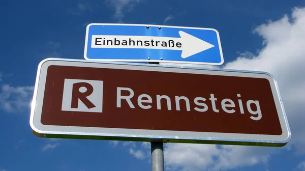 View Modern Road Sign — Stock Photo, Image