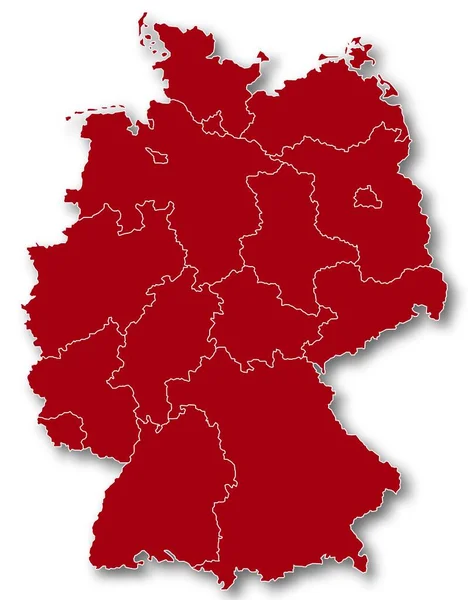 Kart Tyskland Kunstillustrasjon – stockfoto