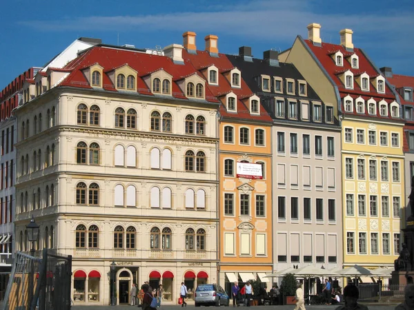 Dresden Deki Tarihi Yeni Pazar — Stok fotoğraf