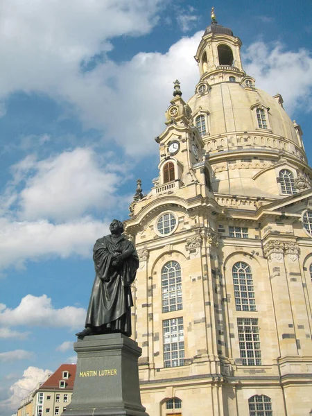 Pomnik Martina Luthera Dresden — Zdjęcie stockowe