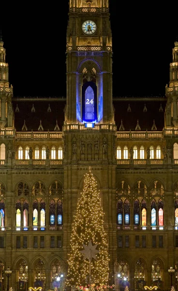 Mercado Natal Viena Prefeitura — Fotografia de Stock