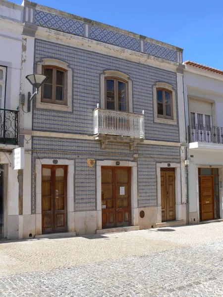 Μπλε Πλακάκι Σπίτι Της Algarve — Φωτογραφία Αρχείου