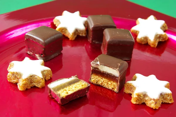 Christmas Bakery Cinnamon Stars Dominos — Stock Photo, Image