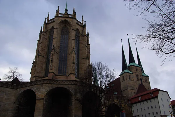 Cattedrale Erfurt Cattedrale Erfurt — Foto Stock