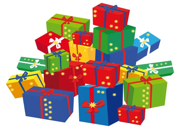 Verpakking Van Kerstcadeaus — Stockfoto