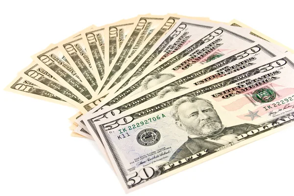 Dollarbiljetten Amerikaans Geld — Stockfoto