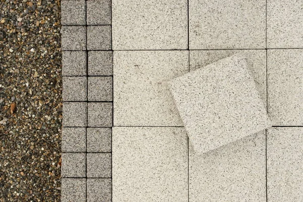 Kopfsteinpflaster Straßenbelag Steine Und Felsen — Stockfoto