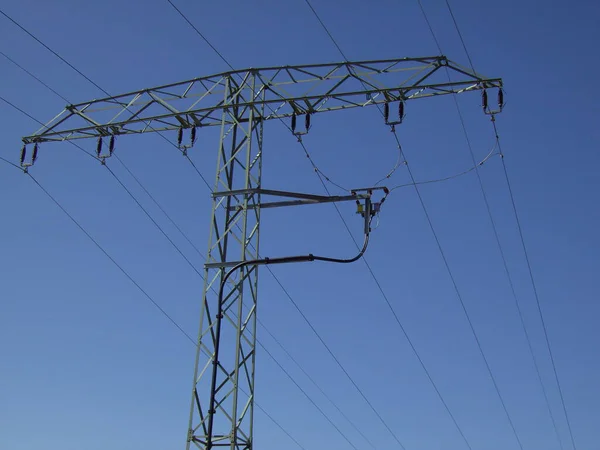 Γραμμές Ηλεκτρικής Ενέργειας Υψηλής Τάσης — Φωτογραφία Αρχείου