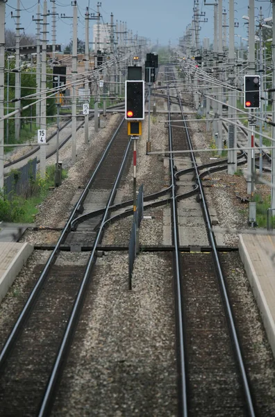 Şehirdeki Tren Istasyonu — Stok fotoğraf