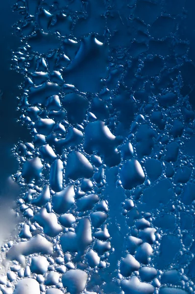 Abstraktní Modré Pozadí Vodními Kapkami — Stock fotografie