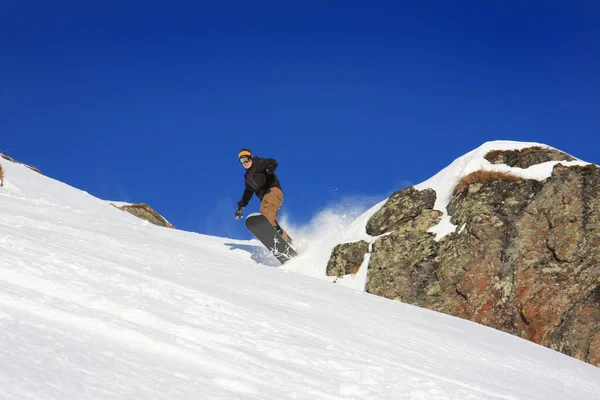 Vue Sur Les Belles Montagnes Des Alpes — Photo