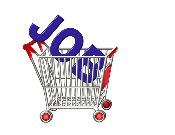 Shopping Cart Trolley Shopping Basket — Stock Photo, Image