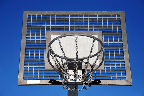 Basketball Court Ball Top Hoop — Stock Photo, Image