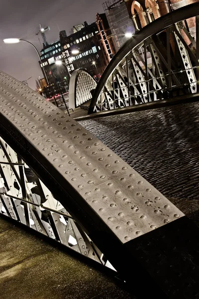 Speicherstadt Hamburg Avond Van Eos20D 105 45Mm Dri Koud 039 — Stockfoto