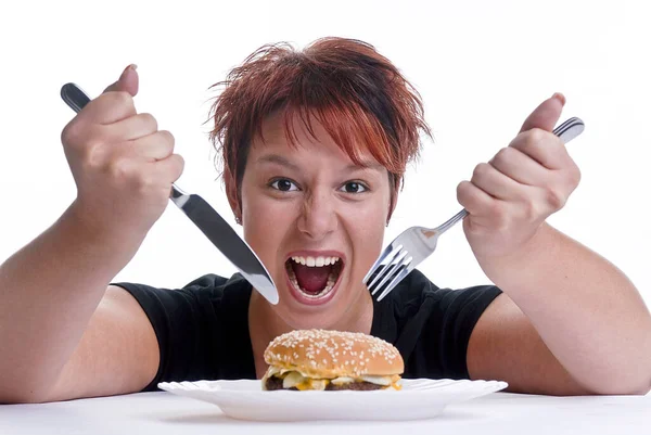 Fastfood Calorieën Maaltijd — Stockfoto