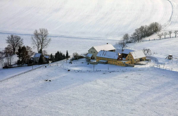 Farm Idyll Winter — Stock Photo, Image