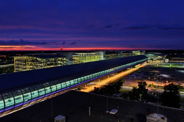 Mall Och Checkin Leipzig Halle Flygplats — Stockfoto