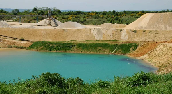 Vista Aérea Del Lago Salado Cantera — Foto de Stock