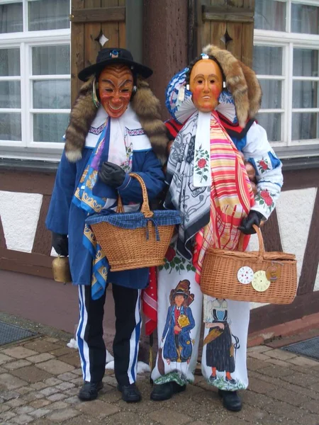 Villingen Schwenningen Maskeli Karnaval — Stok fotoğraf