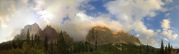 Pôr Sol Sella Massif — Fotografia de Stock