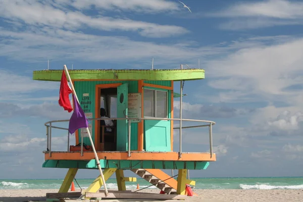 Lifeguard House Miami Beach — Stock Photo, Image