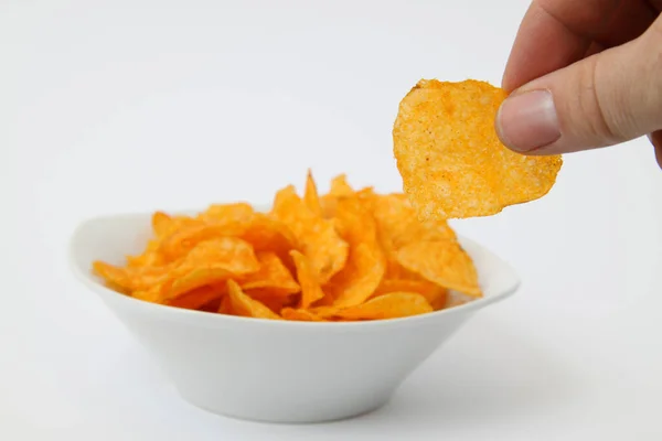 Crisped Chips Fast Food Snack — Stock Photo, Image