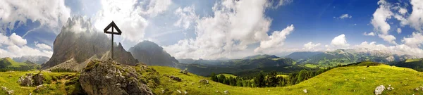 Vue Panoramique Sur Majestueux Paysage Dolomites Italie — Photo