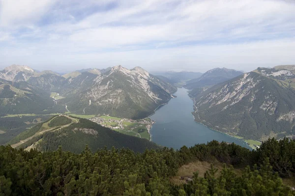 Nature Étonnante Sur Fond Montagnes Des Alpes — Photo