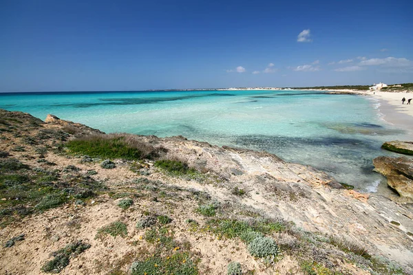 Den Felsen Strand Meer — Stockfoto