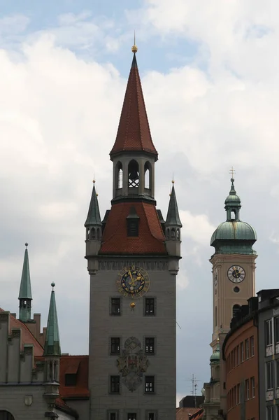 Torre Câmara Municipal Velha Munique — Fotografia de Stock