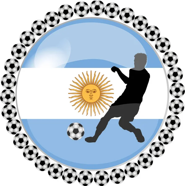 Ποδόσφαιρο Παιχνίδι Κουμπί Argentina — Φωτογραφία Αρχείου