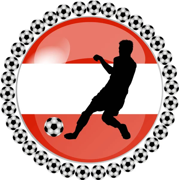 Calcio Sport Pulsante Gioco Austria — Foto Stock