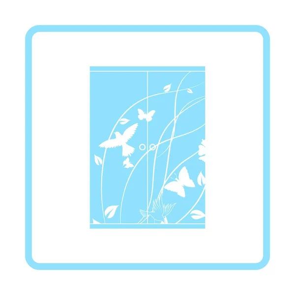 Icône Garde Robe Pour Enfants Conception Cadre Bleu Illustration Vectorielle — Image vectorielle