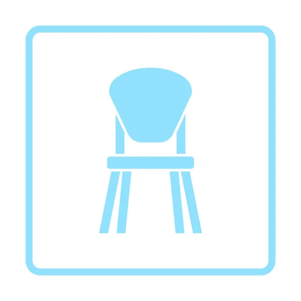 Ícone Cadeira Criança Projeto Moldura Azul Ilustração Eleitor — Vetor de Stock