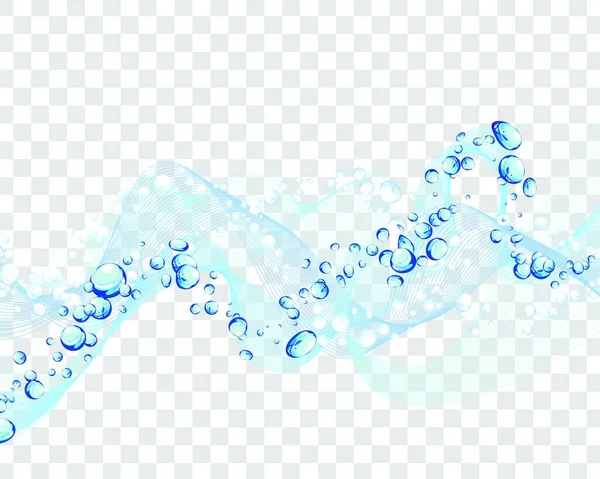 Fondo Abstracto Vector Agua Con Burbujas Aire Transparencia — Archivo Imágenes Vectoriales