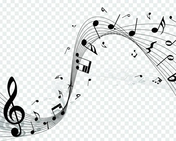 Dessins Musicaux Avec Des Éléments Personnel Musique Clef Aigüe Notes — Image vectorielle