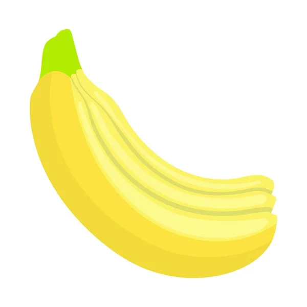 Płaski Design Ikona Banana Kolorach Ilustracja Wektora — Wektor stockowy