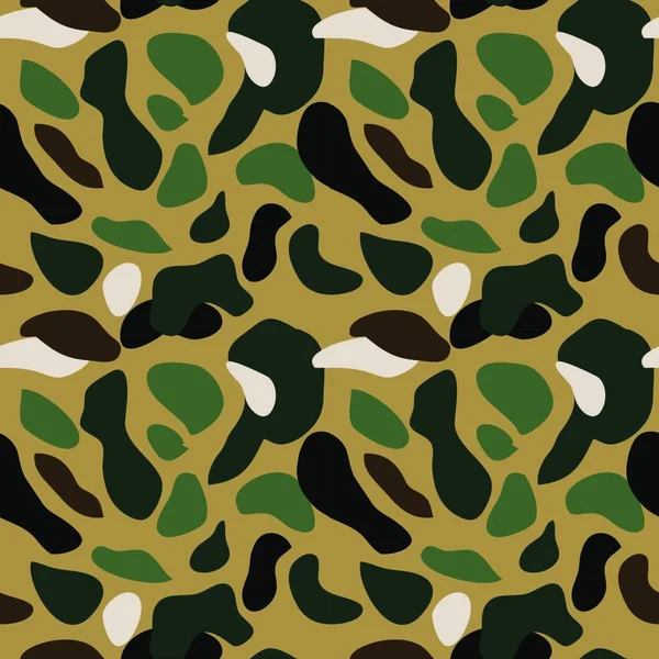 Camuflagem Padrão Fundo Sem Costura Vetor Ilustração Estilo Roupa Militar —  Vetores de Stock