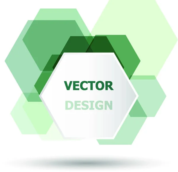 Абстрактно Зеленый Фон Шестиугольника Фондовый Вектор — стоковый вектор
